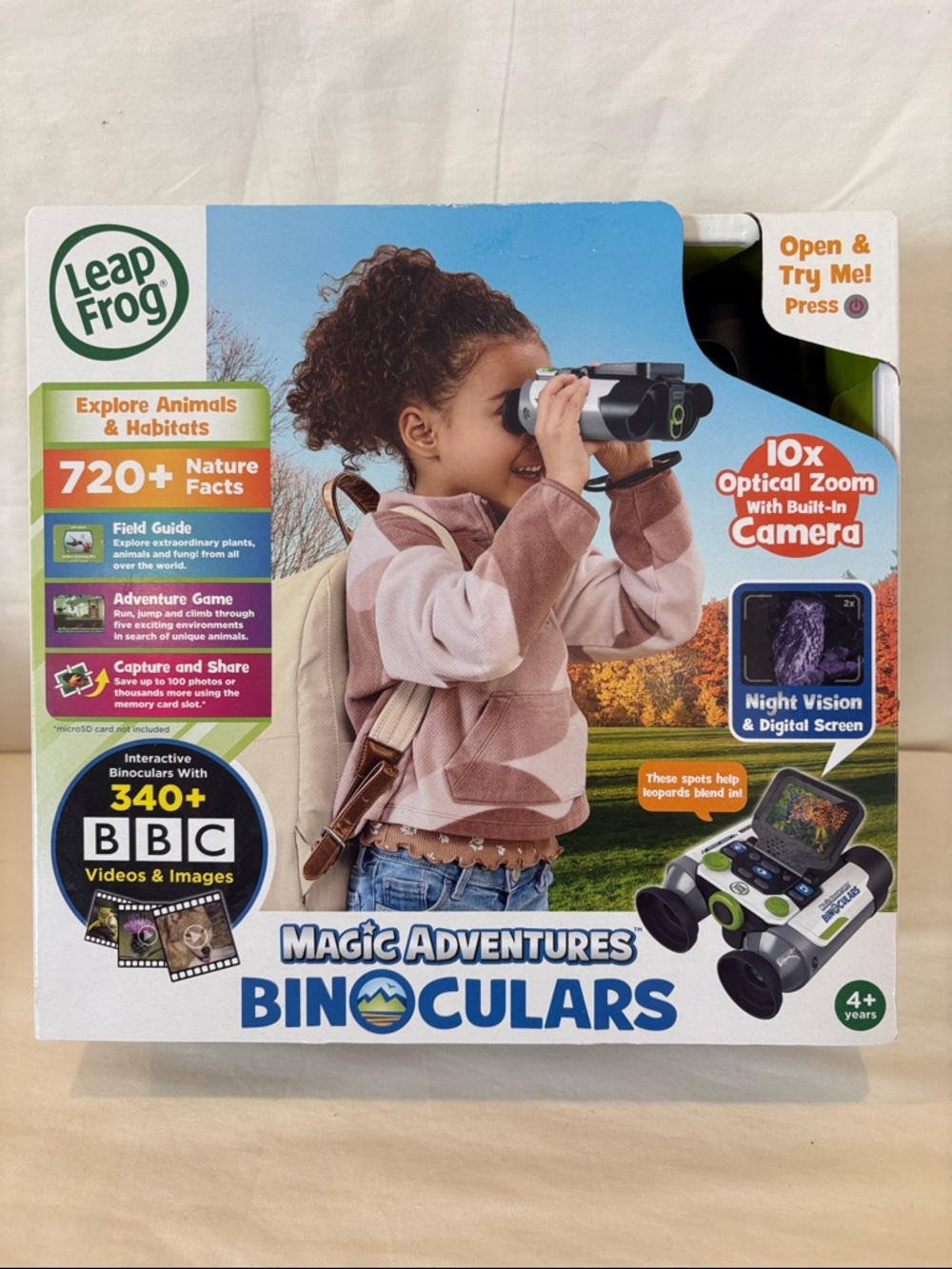LEAP FROG MAGIC ADVENTURES BINOCULARS W/ CAMERA / NIGHT VISION / ADVENTURE GAMES